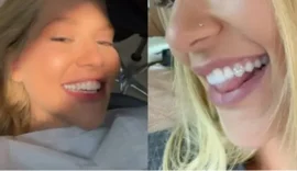 Virginia exibe diamante com a letra V no dente em homenagem a Vini Jr.
