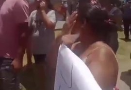 Protesto de moradores contra a BRK acaba em confusão em Rio Largo