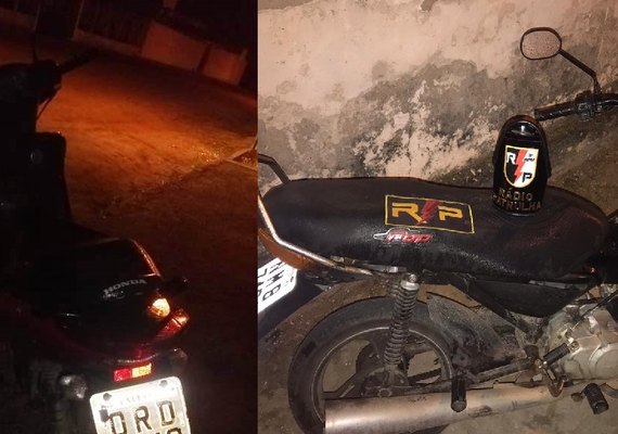 PM recupera motos roubadas em Arapiraca