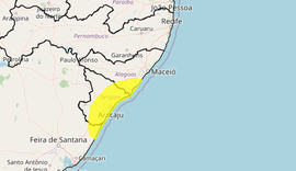 Atenção: alerta para acumulado de chuvas é estendido para 16 cidades de AL