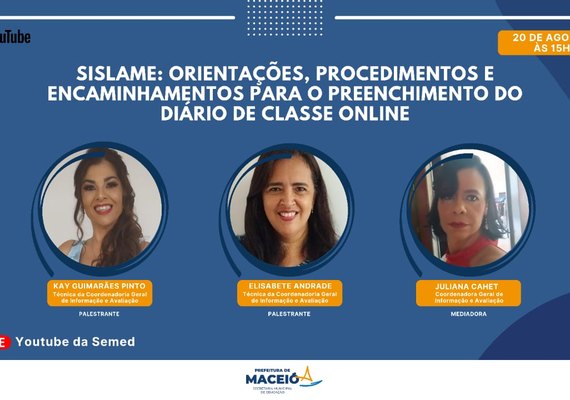 Secretaria Municipal da Educação debate sobre produção de diários de classe online em live