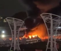 Incêndio atinge tenda do Lollapalooza às vésperas do primeiro dia de festival