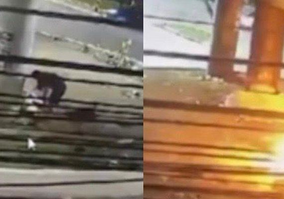 Homem encapuzado incendeia pertences de pessoas em situação de rua em Maceió