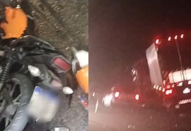 Motociclista tem perna arrancada após colidir com carreta na BR-316