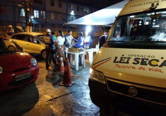Lei Seca autua 15 pessoas por alcoolemia e registra 47 infrações em Maceió