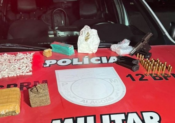 Dupla é presa com drogas, pistola e munições na Cidade Universitária