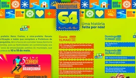 Prefeitura de Branquinha anuncia programação dos 64 anos de emancipação política
