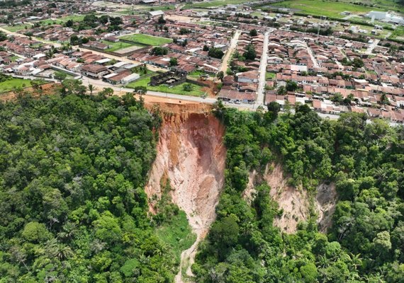 Voçoroca encontra-se em estágio avançado em Rio Largo, aponta Defesa Civil