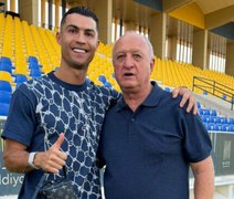 Felipão, ex-jogador e treinador do CSA, reencontra Cristiano Ronaldo em visita ao Al-Nassr