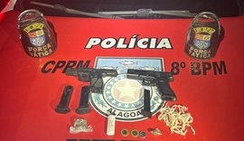 Polícia apreende armas, drogas e dinheiro em ações no interior de Alagoas