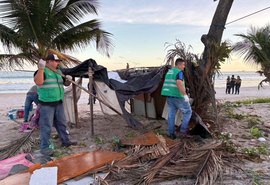 Segurança Cidadã retira estruturas irregulares e fogueiras na Praia da Avenida