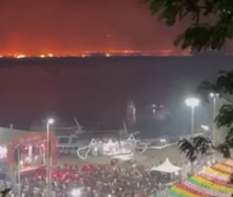 Vídeo: incêndio no Pantanal é visto ao fundo de festa junina em Corumbá (MS)