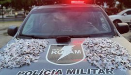 PM apreende arma de fogo, mais de 40 munições e drogas em Maceió