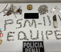 Polícia Penal apreende celulares, drogas e armas artesanais em presídios