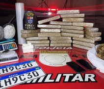 Carro de suspeitos de tráfico é abordado com 23 kg de drogas em Maceió