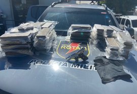 Batalhão de Rotam apreende mais de 40 quilos de maconha dentro de veículo em Maceió