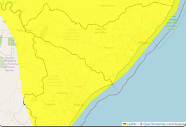Inmet mantém alerta de chuvas intensas para todos os municípios de Alagoas