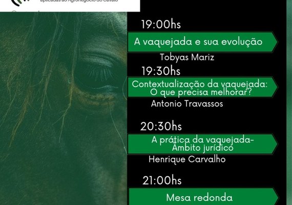 Nesta semana: Ufal promove evento on-line para debater agronegócio do cavalo