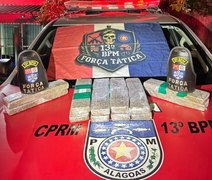 PM apreende mais de 11 quilos de maconha e prende suspeitos em Maceió