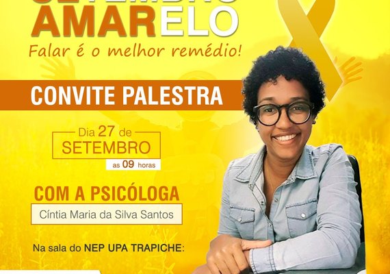 Suicídio é tema de palestra para profissionais de saúde na UPA Trapiche