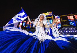 Bateria da Beija-Flor leva cores e fusão de ritmos e tradições para o Polo Carlos Moura, no Jaraguá