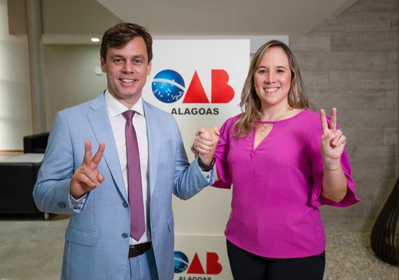 Vagner Paes e Natália Von Sohsten assumem presidência da OAB/AL em 1º de janeiro