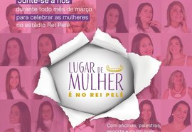 Secretaria do Esporte promove o “Lugar de Mulher é no Rei Pelé” com uma série de ações no mês de março