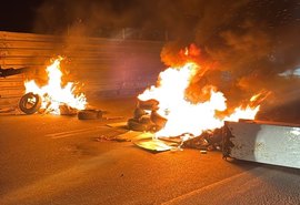 VÍDEO: Protesto contra falta de água interdita AL-101 Norte em Maceió