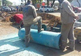 Abastecimento do Tabuleiro é paralisado para conserto de rompimento em adutora