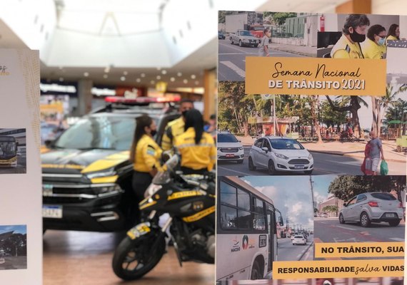 Exposição fotográfica sobre trânsito em Maceió está disponível no Shopping Pátio