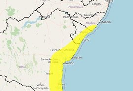 Inmet emite alerta amarelo para dez municípios alagoanos; saiba quais