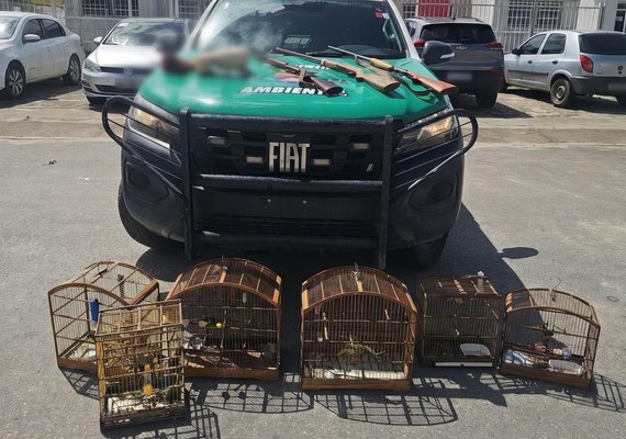 PM-AL apreende animais silvestres e armas em operação no Litoral Norte