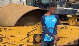 Homem é amarrado por vigilante após tentativa de furto em obra de ciclovia em Arapiraca