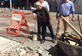 Prefeitura de Maceió inicia intervenções no calçadão do Comércio