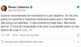 “Esperar racionalidade de insensatos é o pior desatino”, afirma senador sobre Bolsonaro