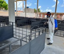 Parque da Pecuária passa por desinfecção para receber animais da 72ª Expoagro Alagoas