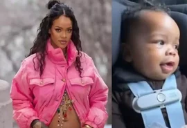 Rihanna mostra o filho pela primeira vez nas redes sociais