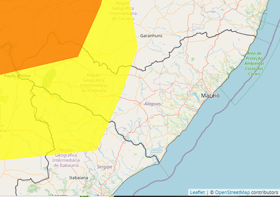 Inmet emite dois alertas de baixa umidade para 32 municípios de Alagoas; confira a lista