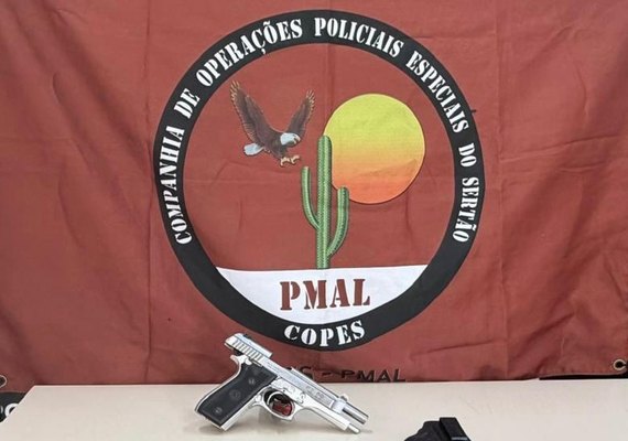 Homem é preso em Maribondo por posse irregular de pistola calibre 380
