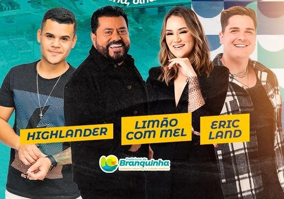 Comemoração de emancipação política conta com shows musicais em Branquinha; confira