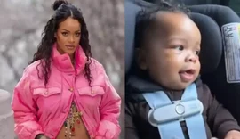 Rihanna mostra o filho pela primeira vez nas redes sociais