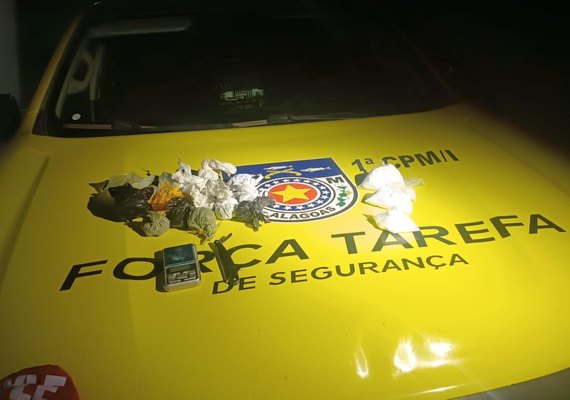 PM apreende revólver e drogas em operações no interior de Alagoas