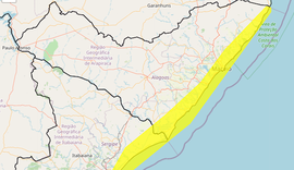 Inmet renova alerta alerta amarelo sobre chuvas intensas para AL; confira a lista de municípios