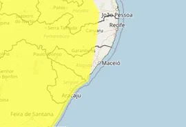 INMET emite alerta de chuvas intensas para municípios de Alagoas