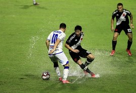 CSA e Vasco enfrentam gramado encharcado e se distancia do G4