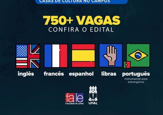 Projeto da UFAL oferece vagas em cursos de línguas
