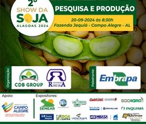 Show da Soja Alagoas 2024 debate pesquisa e produção em evento na Fazenda Jequiá