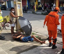 Ciclista fica ferido após colidir com carro na parte alta de Maceió