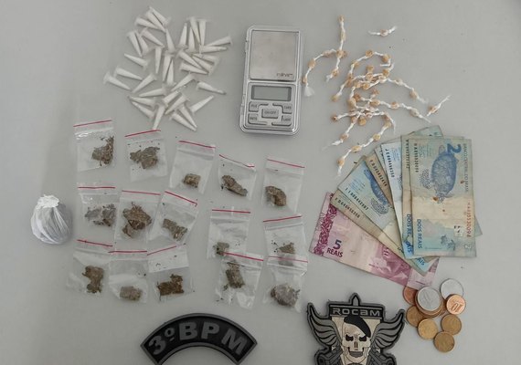 PM apreende drogas após abordagens em Arapiraca e São Sebastião