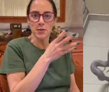 Silvia Abravanel reencontra jiboia desaparecida após cinco meses